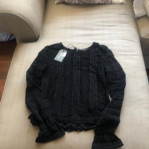 All Saints black, lace blouse with camisole.